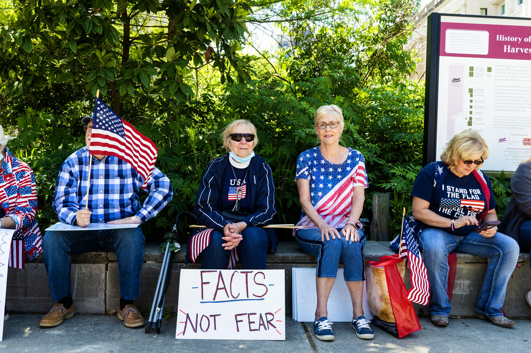 Raleigh Editorial Photographer Bryan Regan ReOpen NC protest facts not fear.