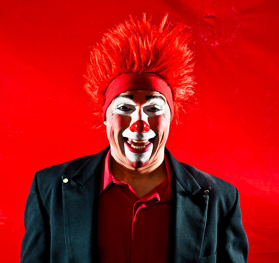 Raleigh Editorial photography Bryan Regan Cole Brothers Circus creepy clown