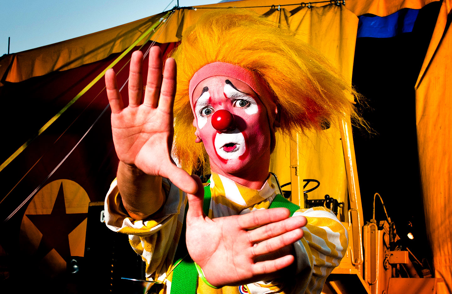 Raleigh portrait photography Bryan Regan clowning around