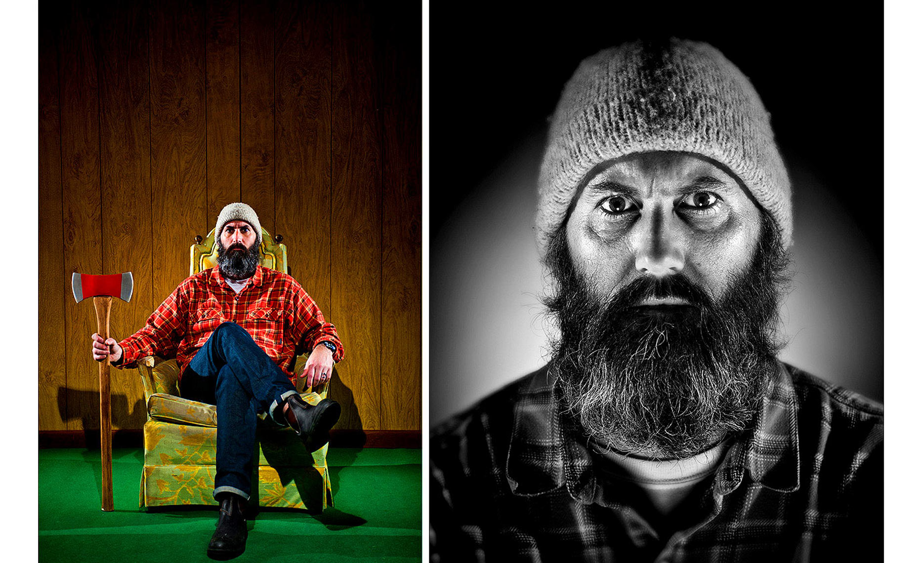 Raleigh portrait photography lumber jack